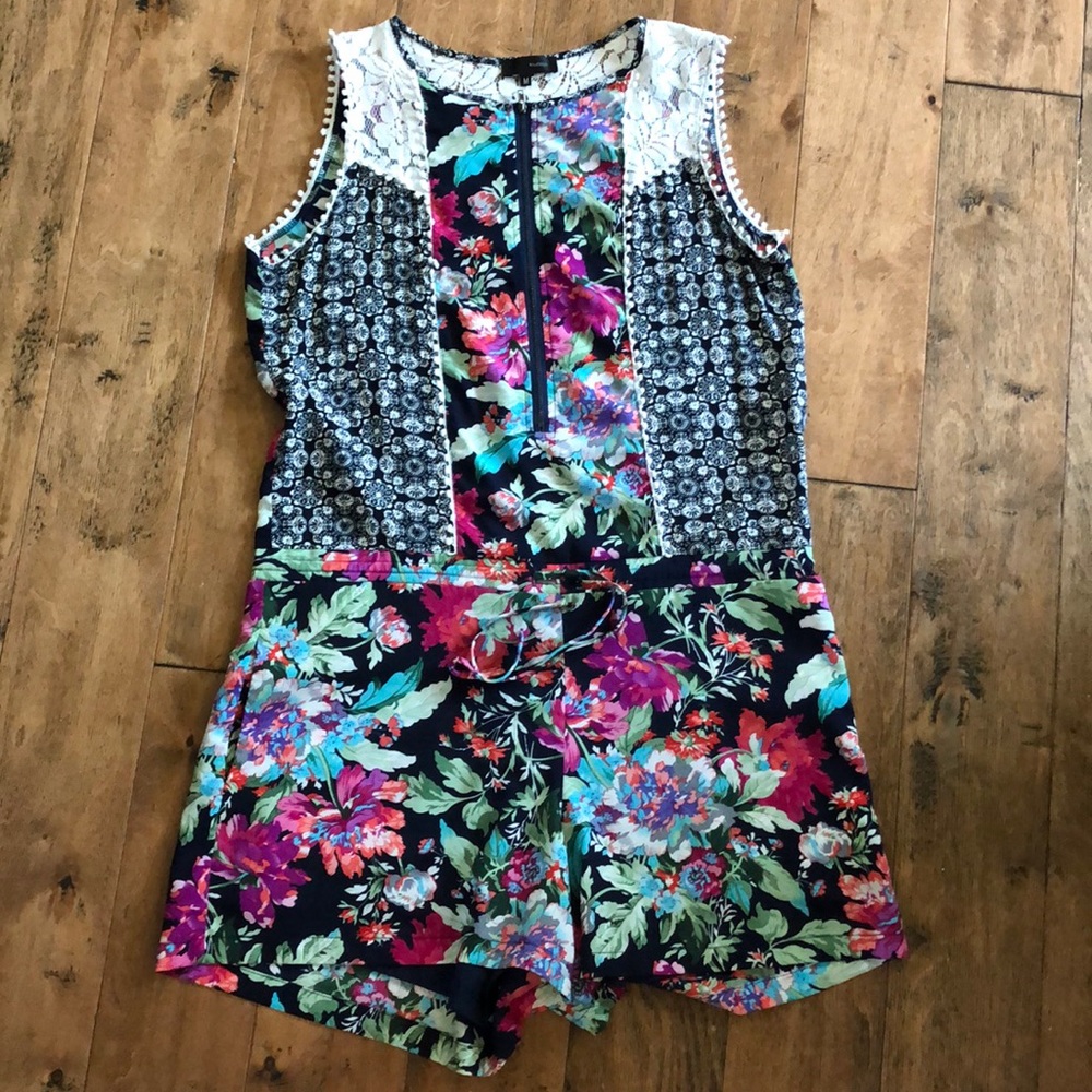 Boho floral romper